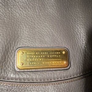 Marc By Marc Jacobs Gray Leather Workwear Bag
